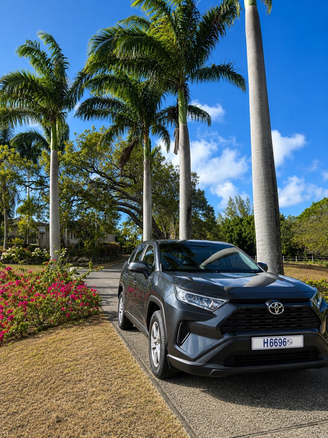 Actual grey Toyota RAV4 from the 360 Car Rentals fleet in Barbados